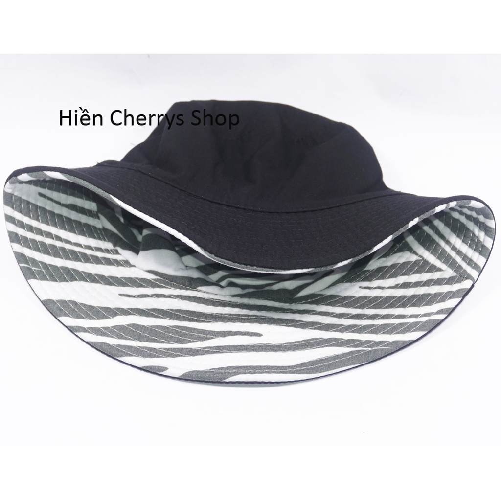 Mũ Tai Bèo Ngựa Vằn đẹp mũ tai bèo nam nữ vành nhỏ, nón bucket với chất liệu cotton thoáng mát