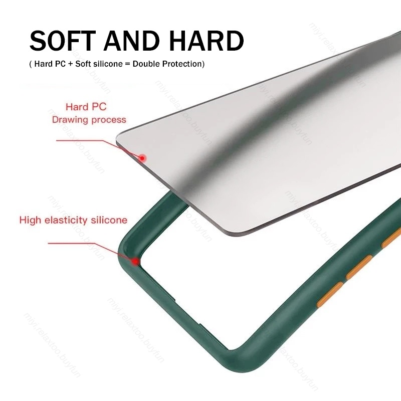 Translucent Matte Hard PC Back Cover For Samsung Galaxy A14 5G Case Silicone Frame Shockproof Coque Samsun Samung A14 A 14 2023