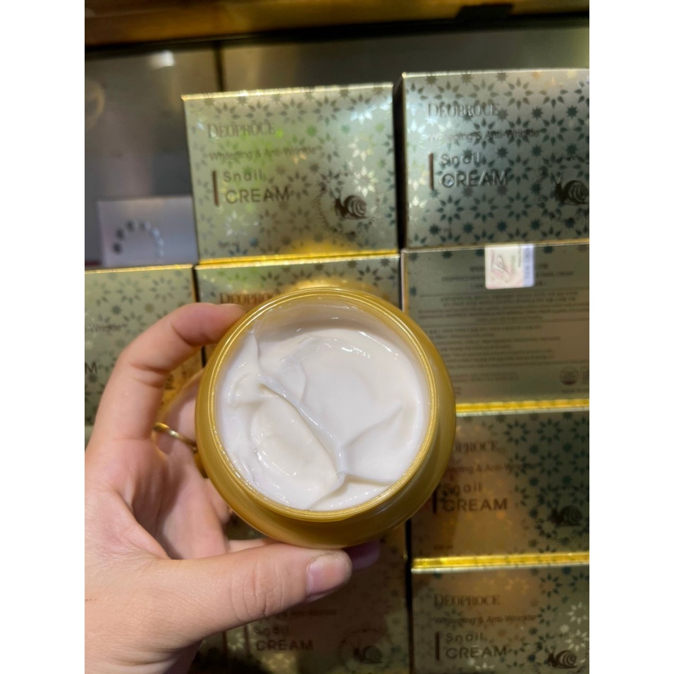 Kem DEOPROCE làm trắng và chống nếp nhăn thành phần từ dịch nhầy ốc sên 100 ml