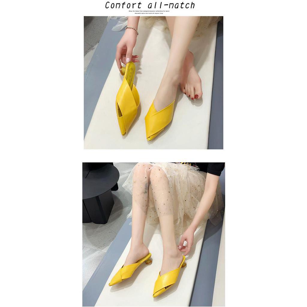 Dép sandal IELGY gót thấp dày dặn thời trang mùa hè dành cho nữ