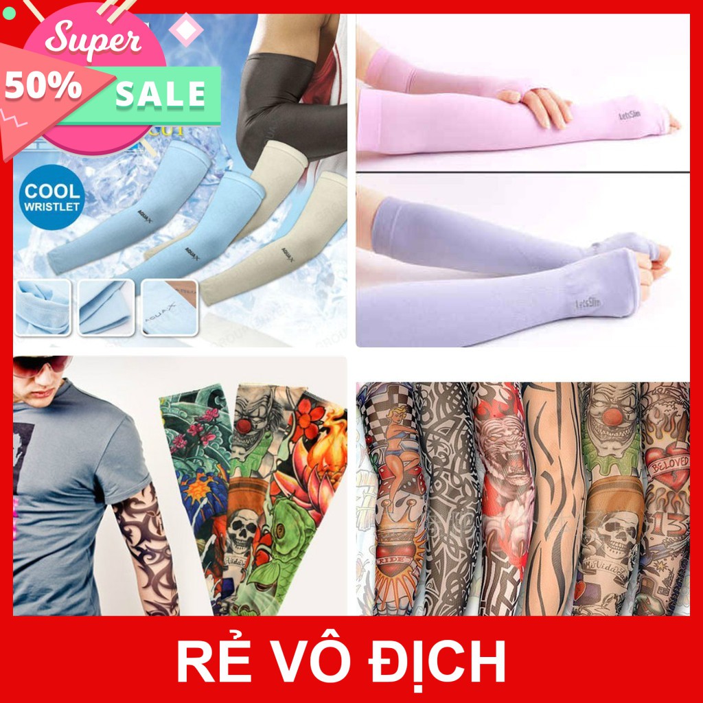 [XÃ KHO] GĂNG TAY CHỐNG NẮNG AQUAX - HÌNH XĂM TATOO [HCM]