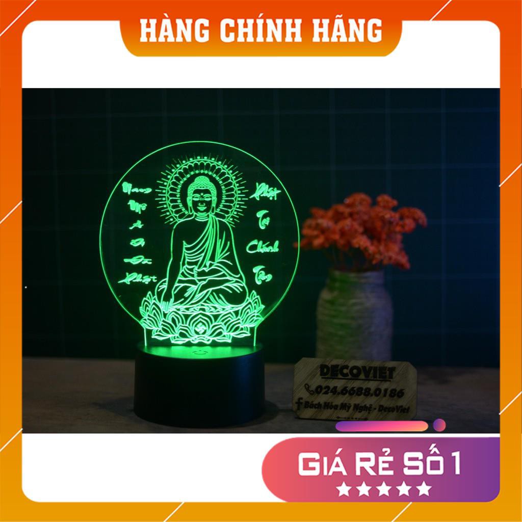 [Đèn Led 3D Hình Phật]  Đèn led 3D Full điều khiển, pin, đế 16 màu 4 chế độ sáng. Bảo hành đổi trả.[Giá Gốc Tận Xưởng]