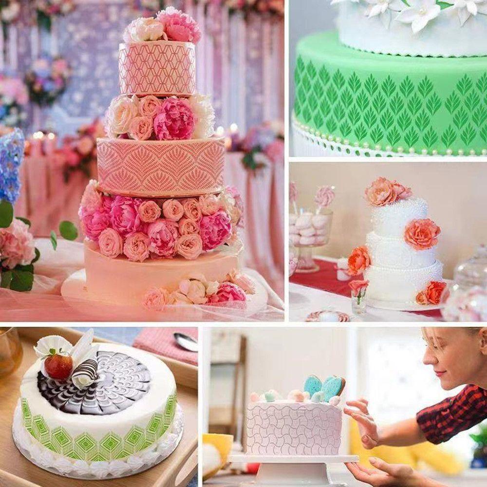 1 Dụng Cụ Khuôn Làm Kẹo Đường Vân Ren Trang Trí Bánh Kem DIY