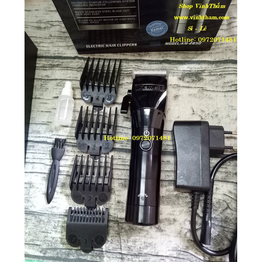 Tông đơ cao cấp Kemei KM2850 TẶNG KÈM LƯỢC TONYGUY CHUYÊN NGHIỆP (Ảnh Chụp Thực Tế Sản Phẩm)