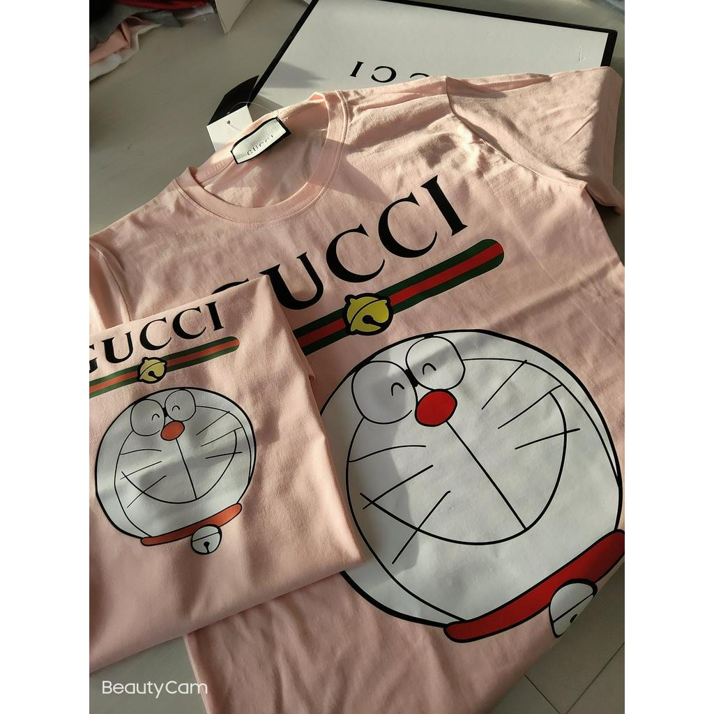 Áo thun tay ngắn in họa tiết mèo Doraemon xinh xắn mẫu 2021 thời trang