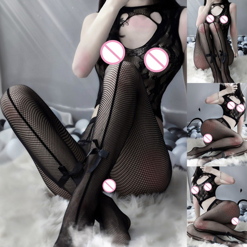 Đôi Tất Lưới Dài Đính Nơ Gợi Cảm Cho Nữ