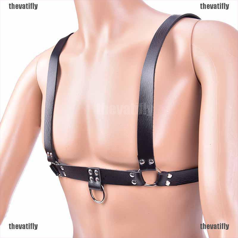 Dây đai đeo ngực bằng da có khóa cài cá tính cho nam và nữ
