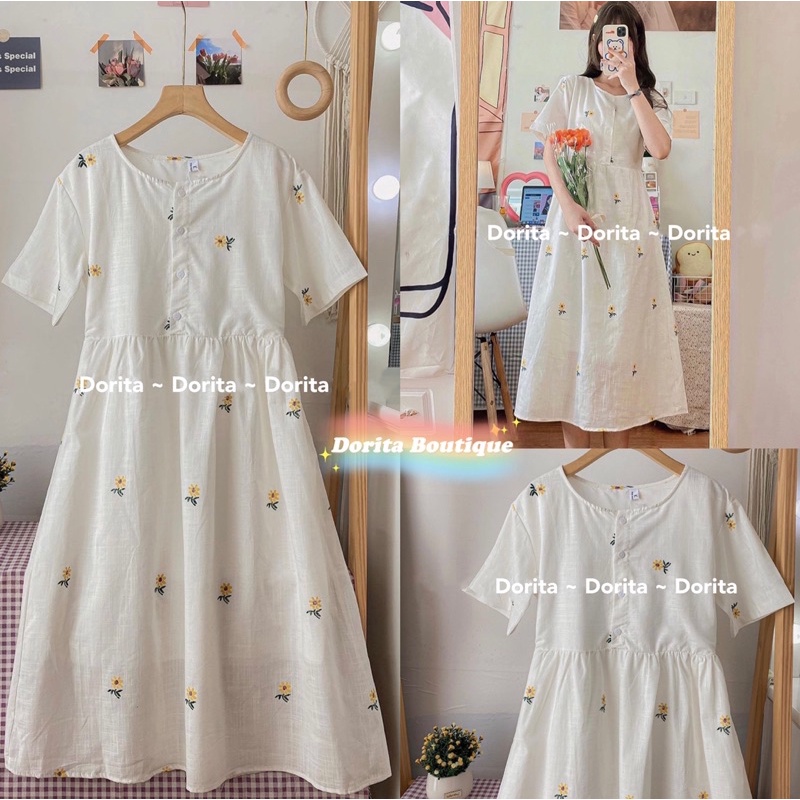 [Ảnh thật/Video] Váy hoa nhí babydoll Hàn Quốc Đầm hoa vintage babydoll Dorita - Dorita Boutique | WebRaoVat - webraovat.net.vn