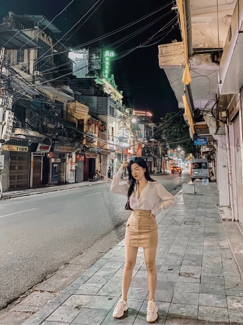 ( Ảnh thật ) cv0702 Chân váy cạp cao nắp túi. | BigBuy360 - bigbuy360.vn