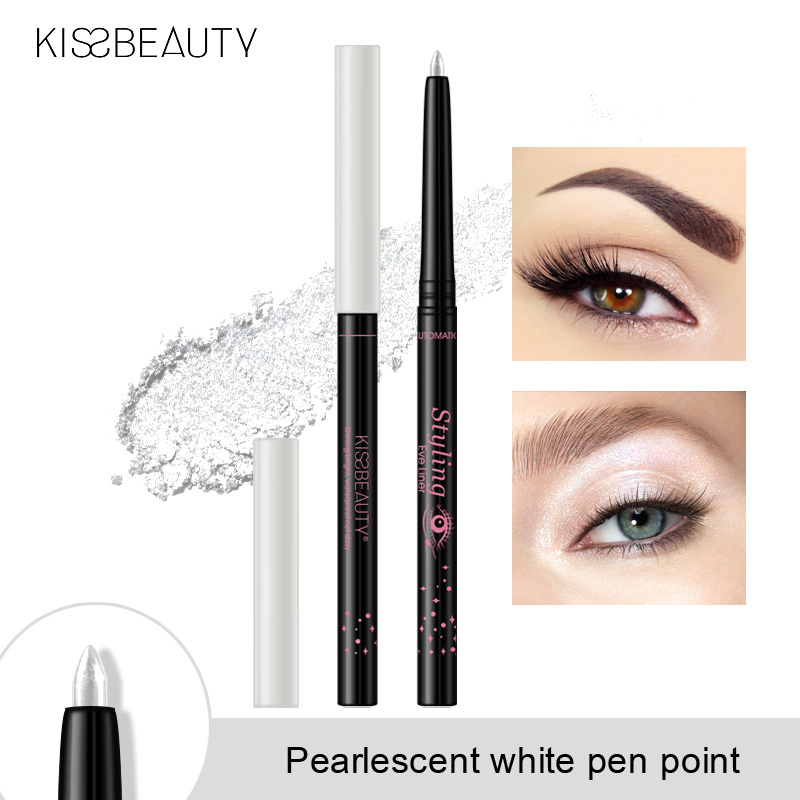 Ready stock Automatic Rotating Silkworm Pen Pearlescent Eye Shadow Pen Waterproof Eye Shadow godbless