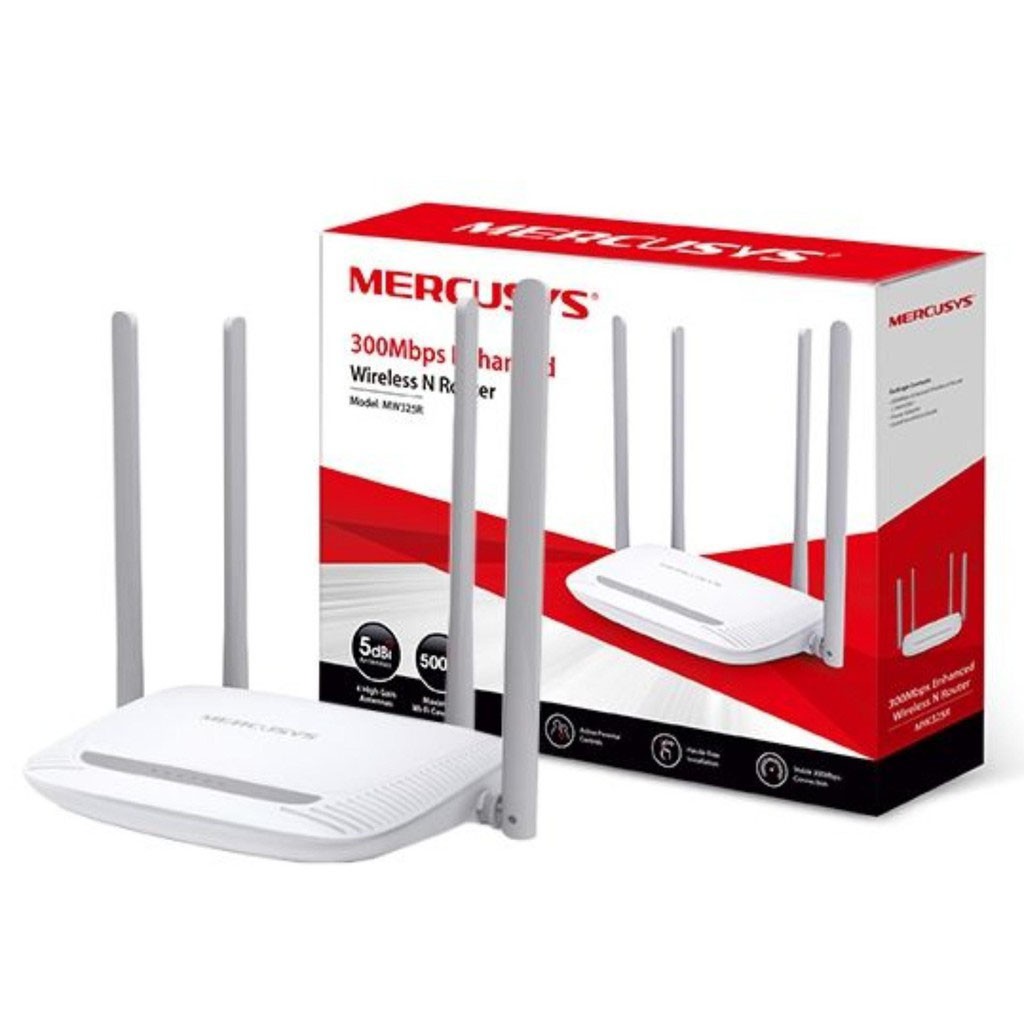  Bộ Phát Wifi Không Dây Mercusys MW325R 300Mbps 4 ăng-ten