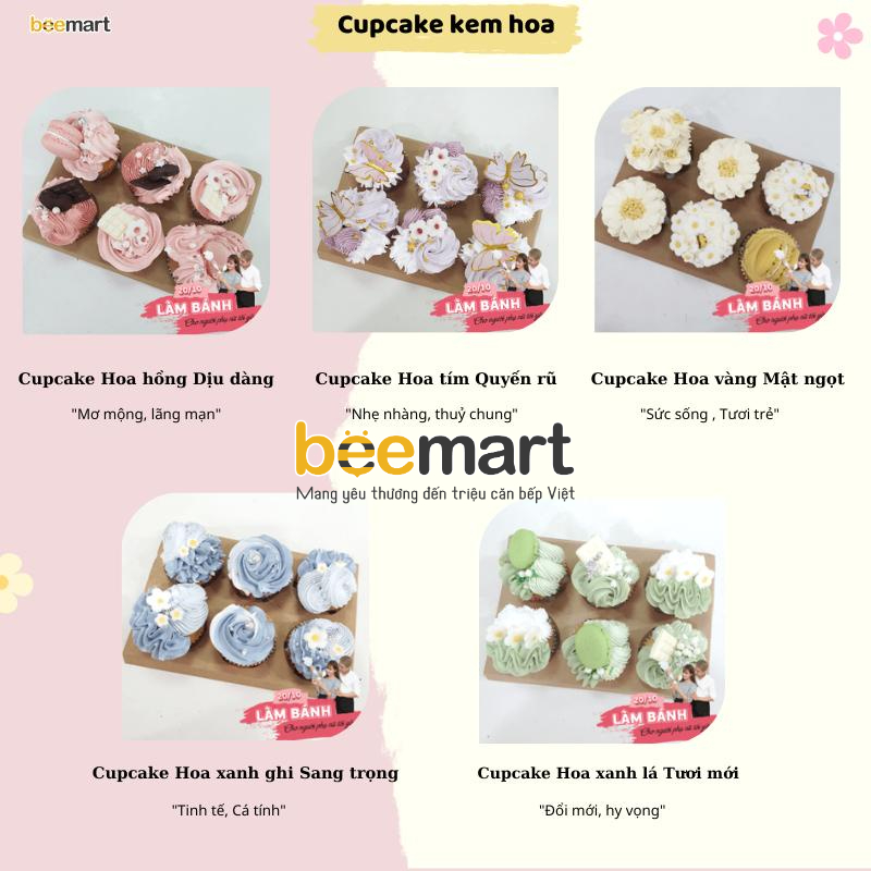 Set nguyên liệu làm bánh Cupcake chỉ có tại Beemart