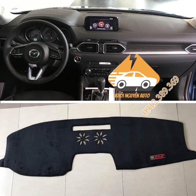 Thảm Taplo Mazda CX5 2018, 2019, 2020, 2021, 2022 Chống Trượt 3 Lớp CHẤT LIỆU NHUNG MỊN Loại 1