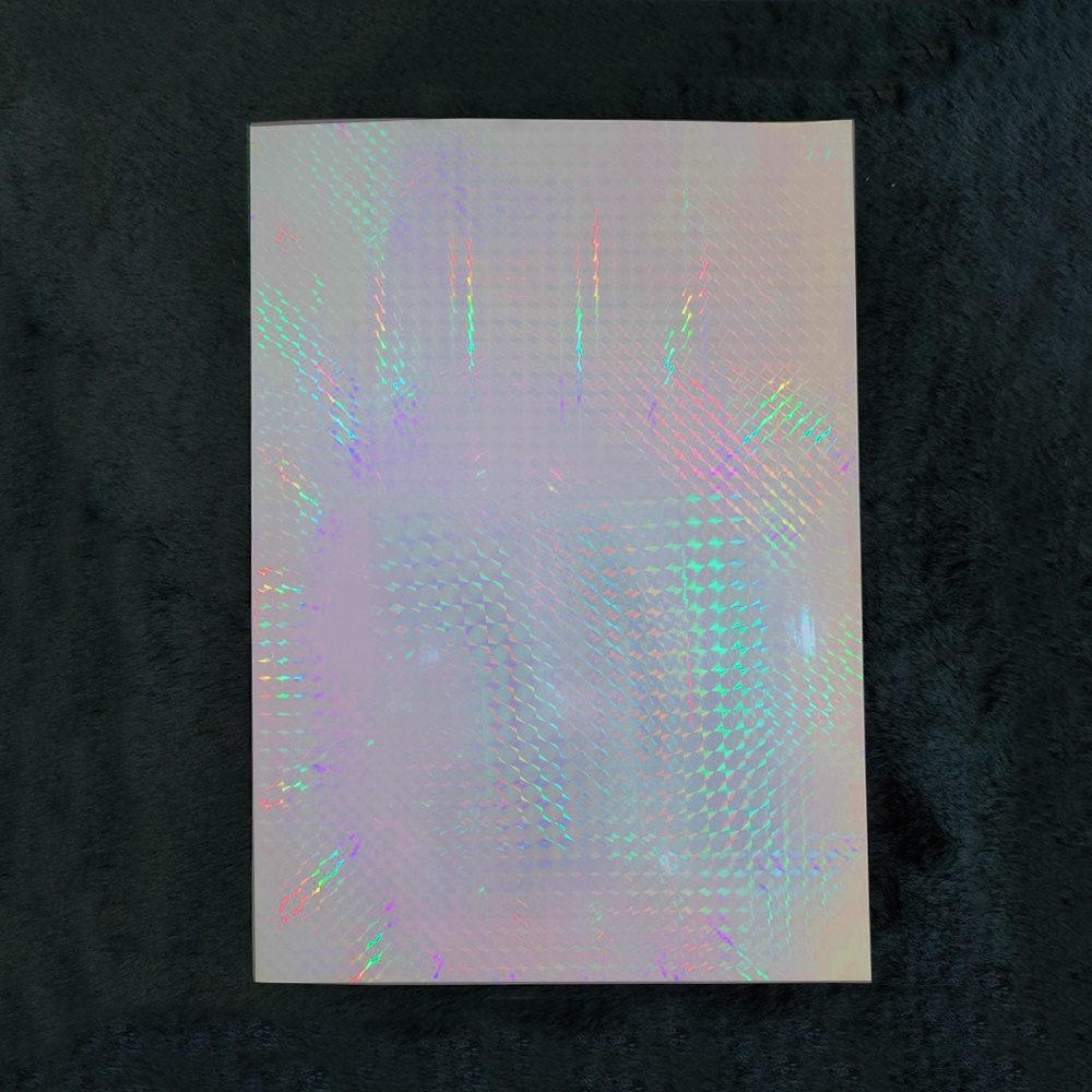 Màng cán Hologram lấp lánh trang trí sticker, toploader Size A4