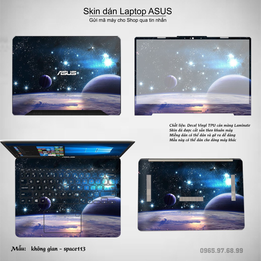 Skin dán Laptop Asus in hình không gian _nhiều mẫu 19 (inbox mã máy cho Shop)