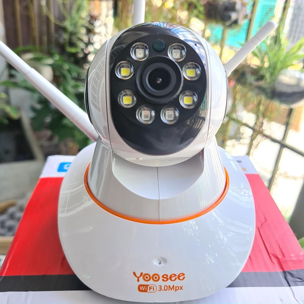 CAMERA IP WIFI 3 ANTEN YOOSEE ĐỎ LOGO 3.0 , CÓ CỔNG LAN ( HÌNH ẢNH 2.0 MPX )