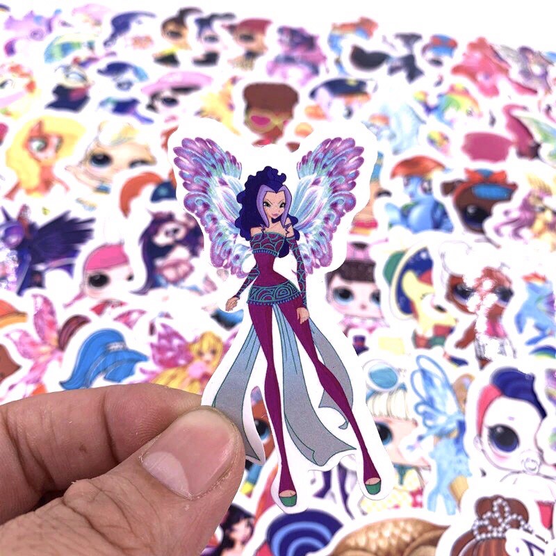 combo 30-60 ảnh sticker WinX Princess công chúa/ hình dán công chúa decal WinX Princess