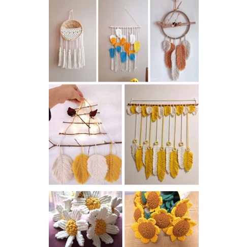Dây thừng se macrame , dây cotton -3mm. Nhiều màu sắc