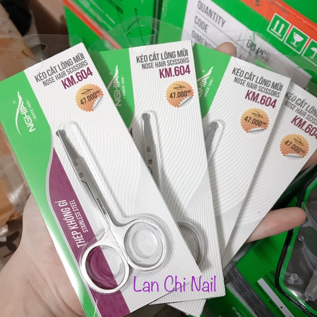 Kềm Nghĩa kéo cắt lông mũi KM604, kéo cắt lông mũi km604