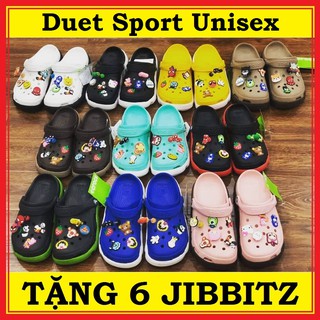 Dép sục siêu nhẹ Duet thời trang nam nữ tặng kèm 6 jibbitz