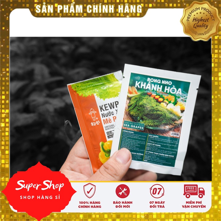 Rong Nho Tách Nước Khánh Hoà - Thần dược của biển cả - Công Nghệ Tách Nước Tiêu Chuẩn Nhật Bản - gói 100 gram