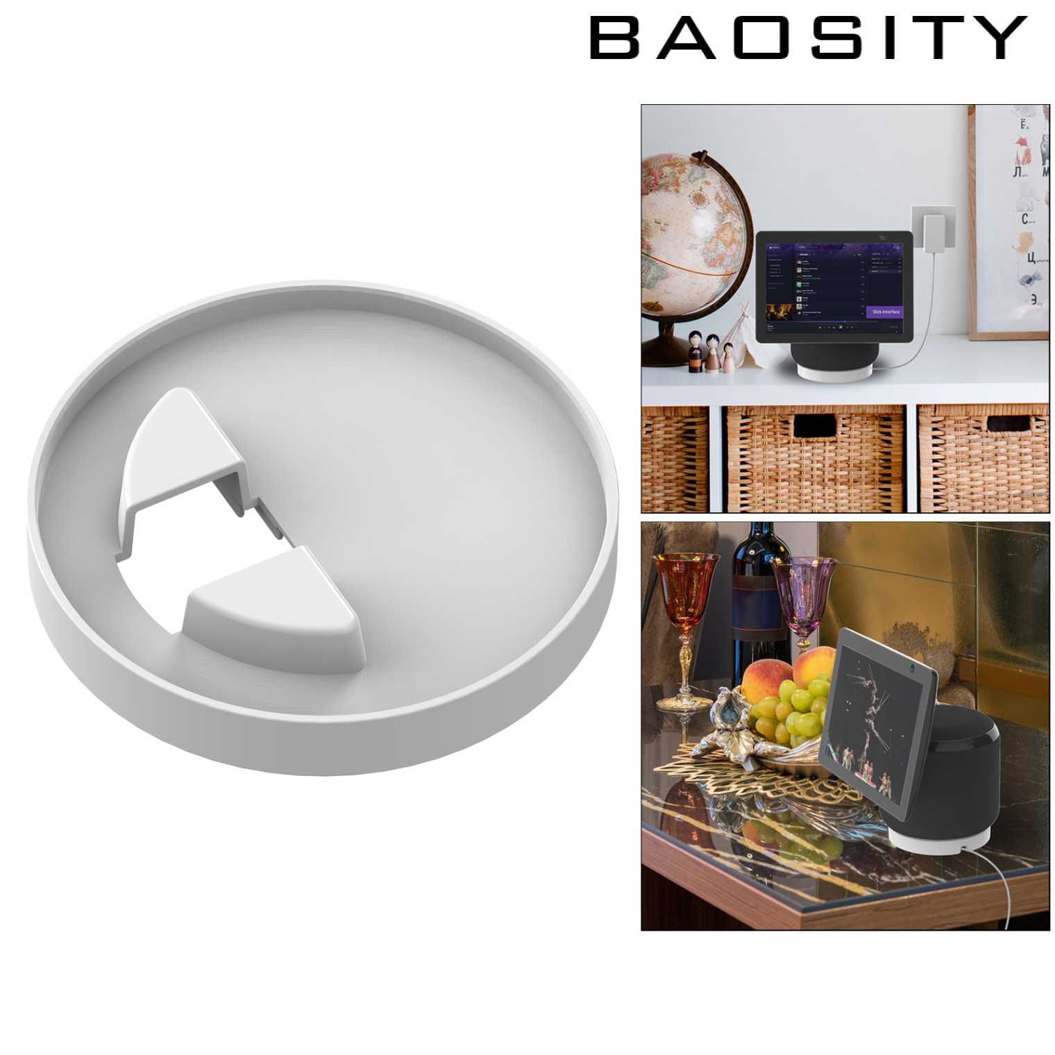 [BAOSITY]Compact Holder Stand Bracket for Echo Show 10 Smart Speaker