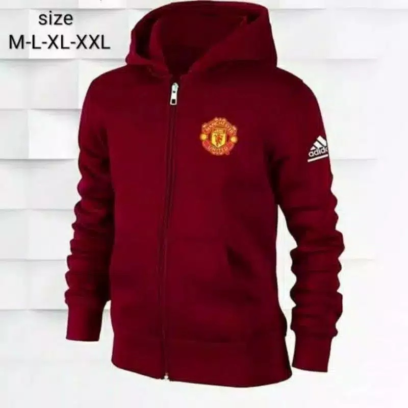 Utd Áo Khoác Hoodie Có Khóa Kéo Hình Câu Lạc Bộ Bóng Đá Cho Nam/ Unisex