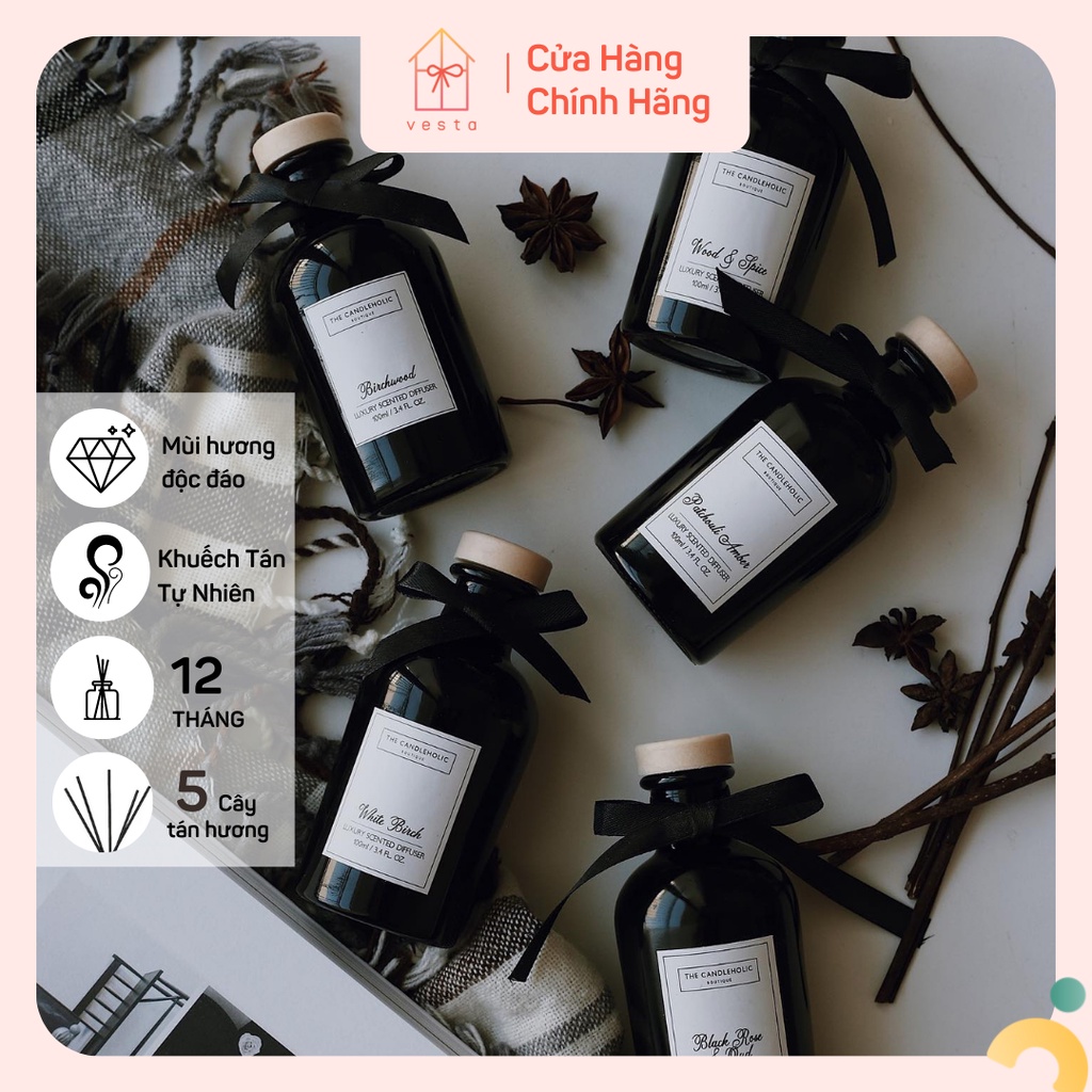 Tinh Dầu Khuếch Tán Tự Nhiên Cao Cấp THE CANDLEHOLIC 100 ML