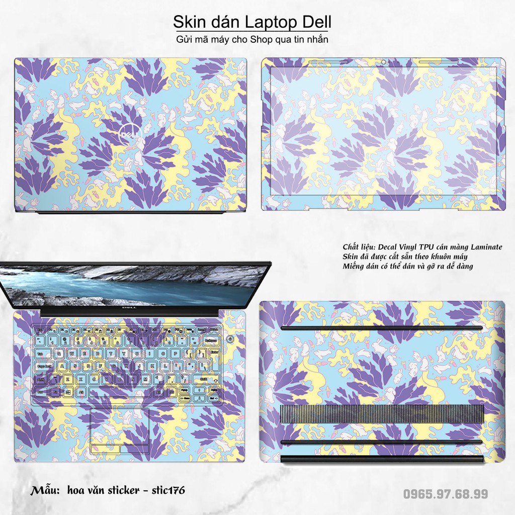 Skin dán Laptop Dell in hình Hoa văn sticker nhiều mẫu 29 (inbox mã máy cho Shop)