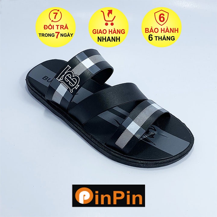 Dép nam quai ngang PinPin chất liệu PVC nhẹ chắc chắn chống trơn trượt chống thấm nước - hh010