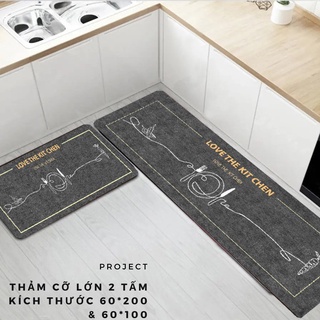 Thảm trải sàn L 2 tấm siêu thấm nước chống trơn trượt