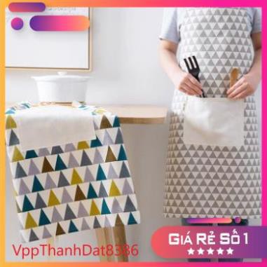 (Sale) Tạp Dề Vải Nội Trợ Nhà Bếp - Vải Kẻ Ô Nhiều Mẫu (Giao mầu ngẫu nhiên)