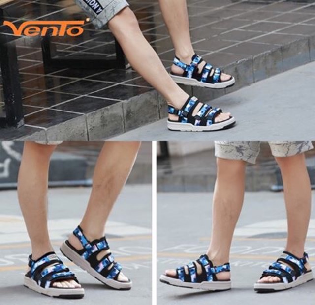 Siêu hot, Sandal Vento chính hãng xuất khẩu Nhật NV1001-1 CAMO XANH DƯƠNG