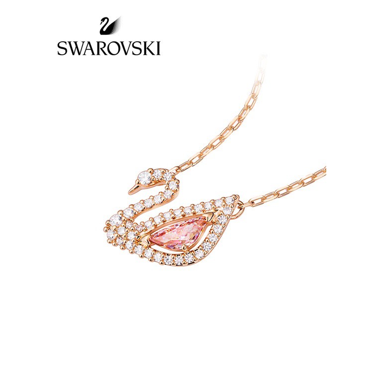 Dây Chuyền Mặt Thiên Nga Đính Đá Pha Lê Lấp Lánh Thời Trang Cho Nữ Swarovski