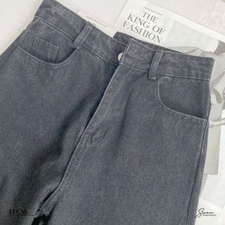 Quần jeans đen baggy dài basic