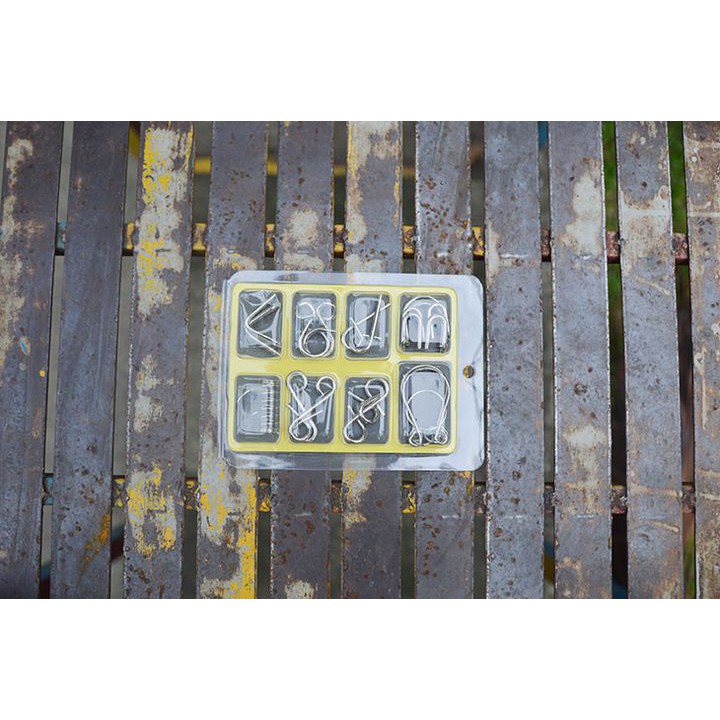Bộ Trò Chơi Trí Tuệ Nhật Bản 8 Món - METAL PUZZLE - Tháo Lắp Vòng Sắt - Trò Chơi Rèn Luyện Tư Duy Hình Học Đỉnh Cao