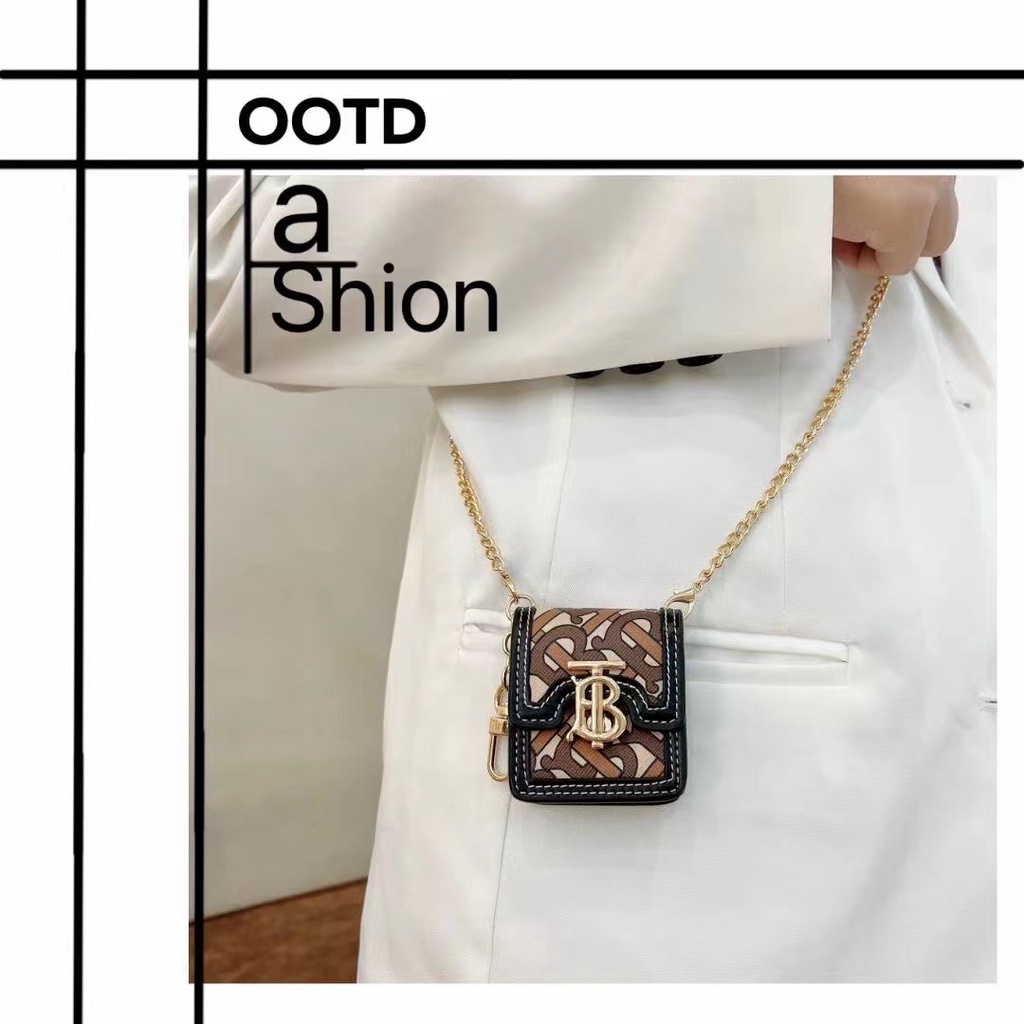 Vỏ Bảo Vệ Hộp Sạc Tai Nghe AirPods Pro 1/2/3 Bằng Da Phong Cách Mới Thời Trang