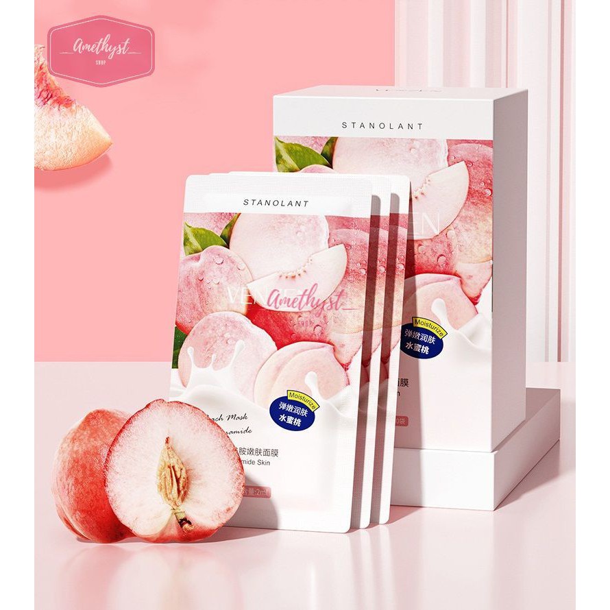 Mặt Nạ Ngủ Đào Venzen Peach Mask Niacinamide