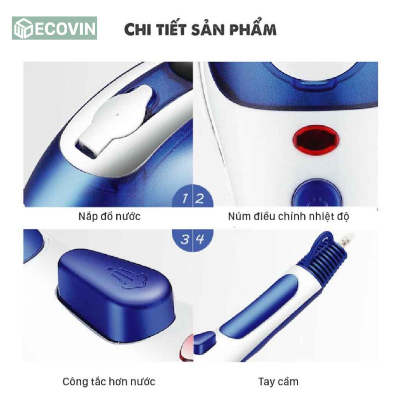 Bàn Ủi, Bàn Là Hơi Nước Cầm Tay SteamBrush_BH 24THÁNG,ủi phẳng quần áo, mọi chất liệu vải