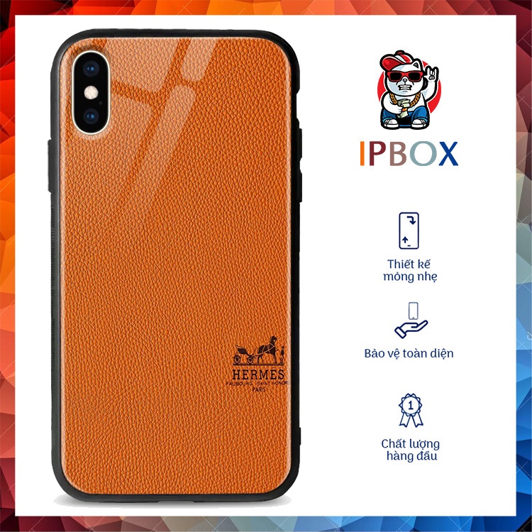 Ốp Lưng Iphone 12 Pro Max In Hình Hermes IPBOX Cho Iphone 12Promax/12Mini/11Promax/11/7Plus/Xs/Xr