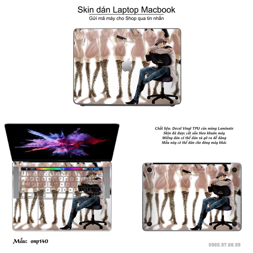 Skin dán Macbook mẫu One Piece (đã cắt sẵn, inbox mã máy cho shop)