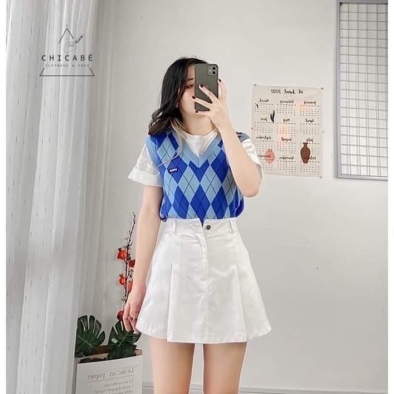 QUẦN VÁY KAKI LƯNG CHUN SAU SIZE S M L