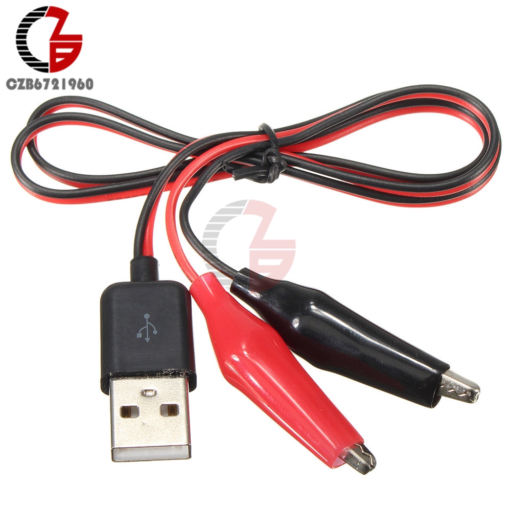 Dây thử điện có đầu kẹp cá sấu với đầu cắm USB 60cm