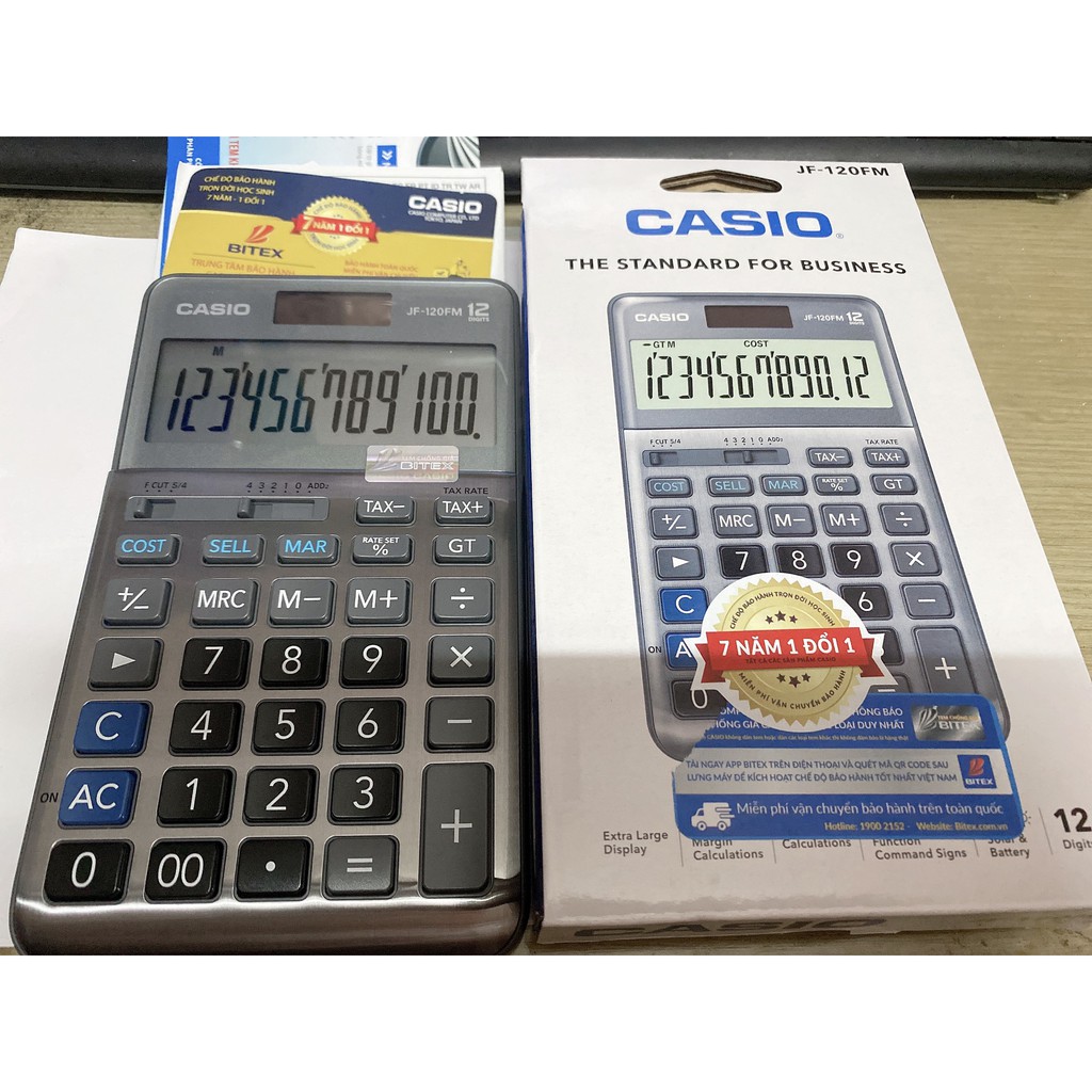 Máy tính Tiền Casio JF-120FM Chính Hãng