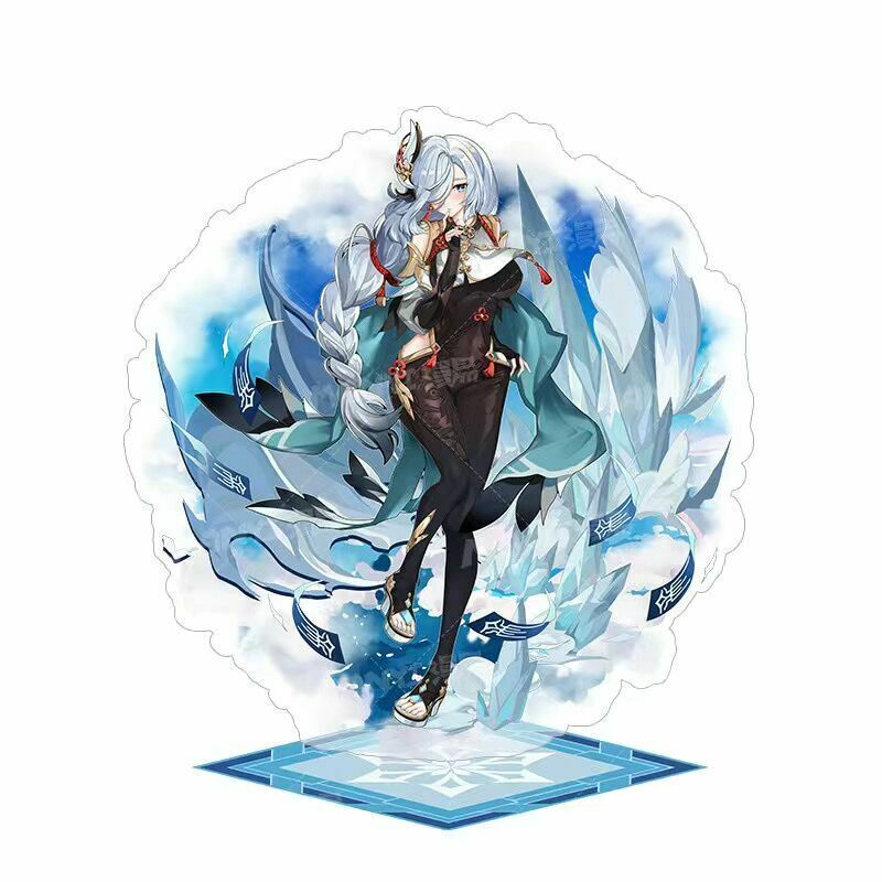 Mô hình Standee nhân vật SHENHE Genshin Impact game anime chibi tượng mica trong