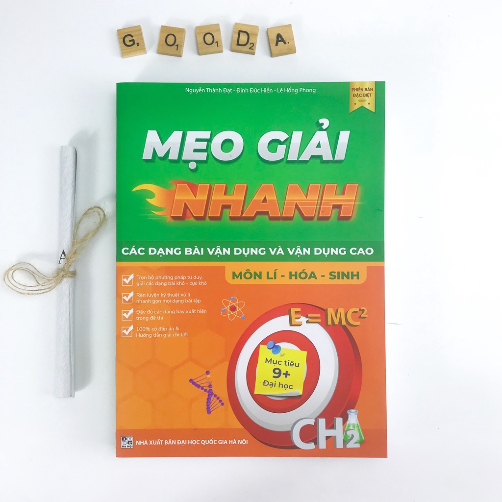 Sách Mẹo Giải Nhanh Các Dạng Bài Vận Dụng Và Vận Dụng Cao Môn Lí – Hóa – Sinh - Lớp 12 - BẢN QUYỀN