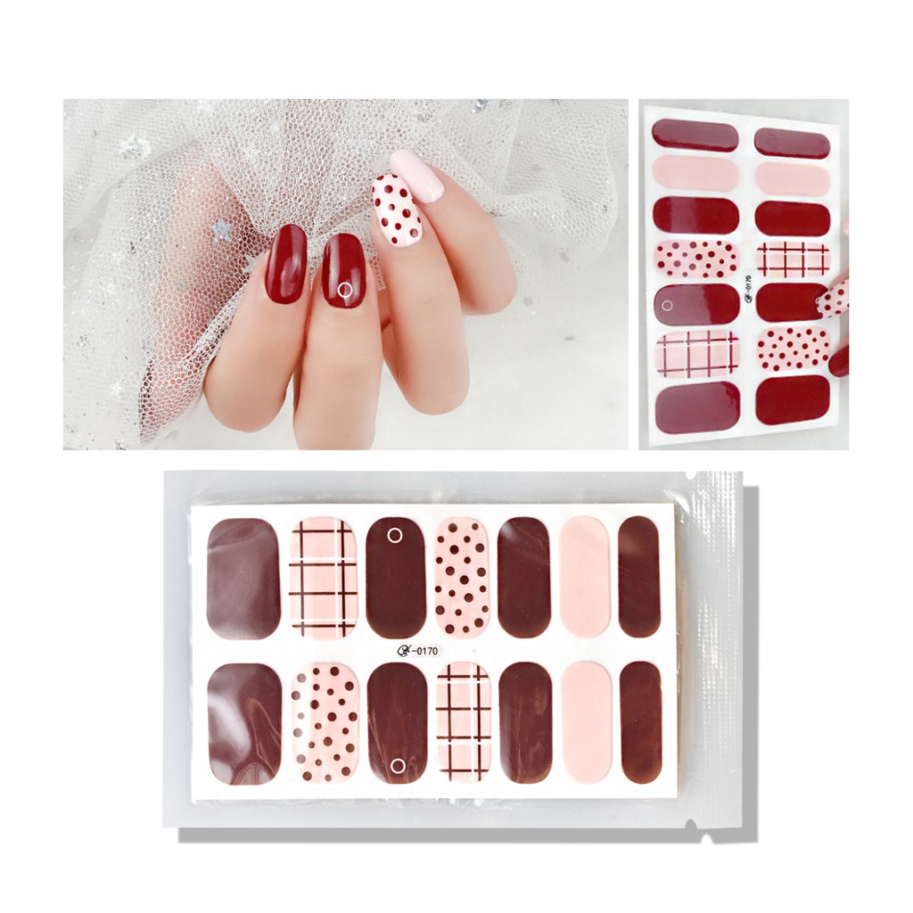Set miếng dán móng tay LAMUSELAND ZK070 họa tiết hoạt hình chống nước với dũa móng tiện dụng
