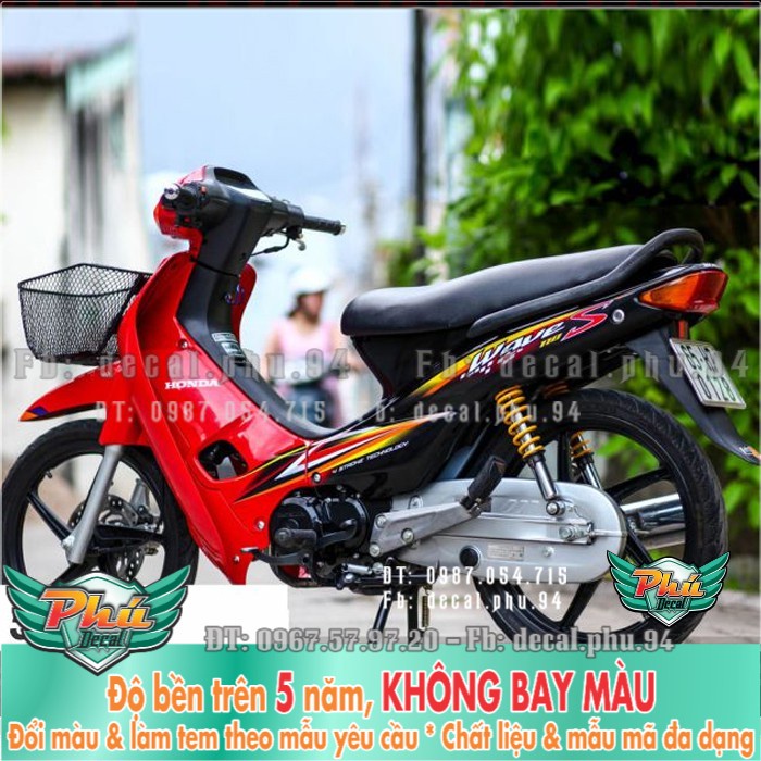 Tem rời Wave S nhỏ đỏ đen B -1