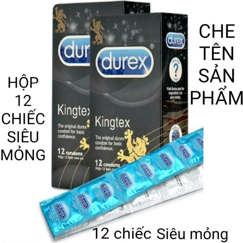 [CHÍNH HÃNG]Bao Cao Su Durex Kingtex siêu mỏng ôm khít (hộp 3~12 cái)