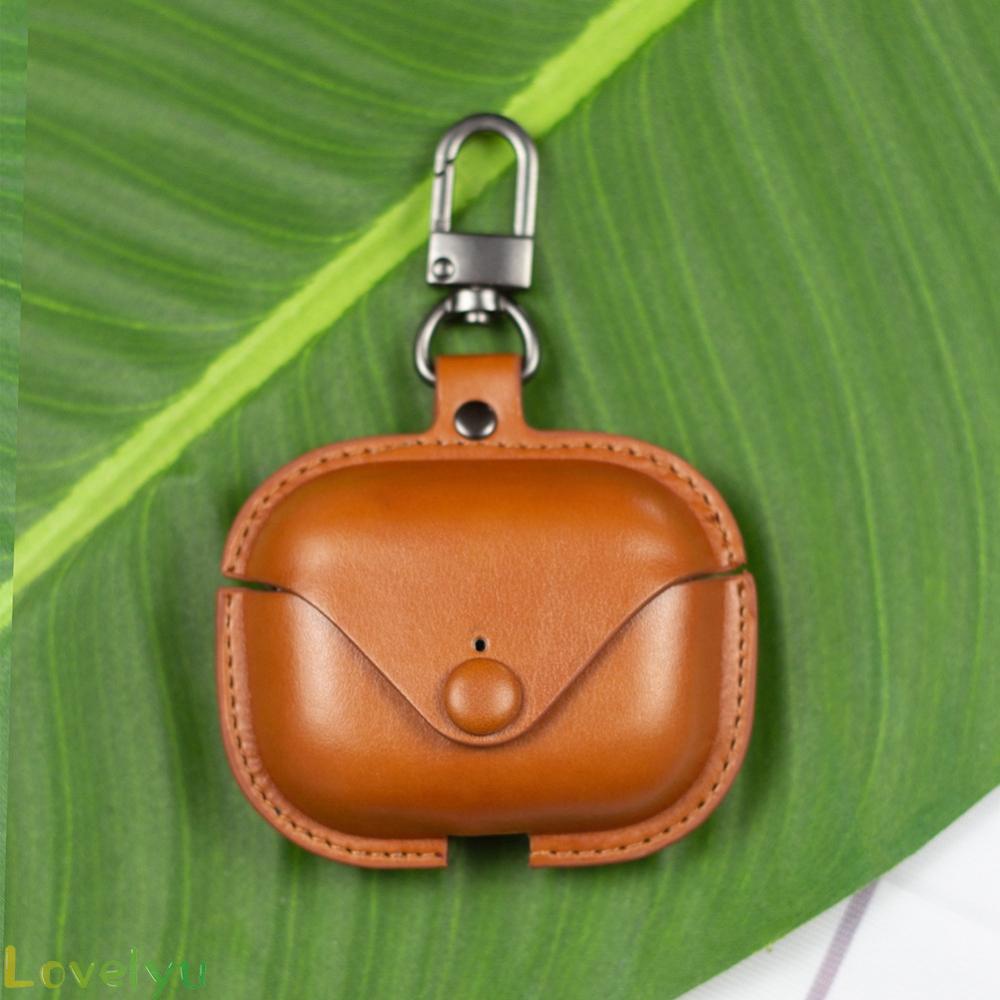 &lt;READY STOCK&gt;Minimalism Business Leather  AirPods Pro Case Headset Case With Pothook Business Leather Case100% brand new！